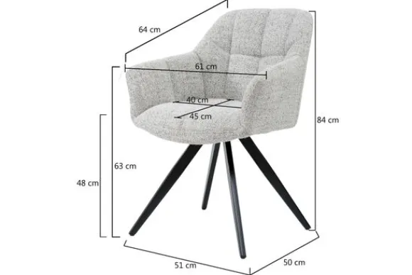 New Eetkamerstoel Bisque Oasis Tommy Eetkamerstoelen