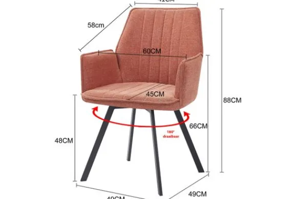 Discount Eetkamerstoel Blush Louise Eetkamerstoelen