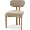 Outlet Eetkamerstoel Bouclé Beige Natural Riku Eetkamerstoelen