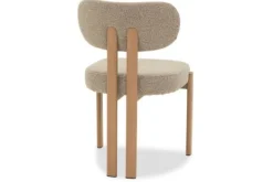 Outlet Eetkamerstoel Bouclé Beige Natural Riku Eetkamerstoelen