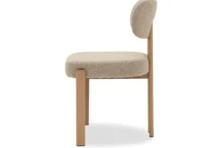 Outlet Eetkamerstoel Bouclé Beige Natural Riku Eetkamerstoelen