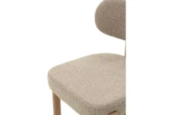Outlet Eetkamerstoel Bouclé Beige Natural Riku Eetkamerstoelen