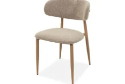 Hot Eetkamerstoel Boucle Beige Natural Kaito Eetkamerstoelen