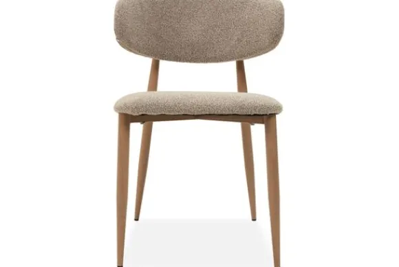 Hot Eetkamerstoel Boucle Beige Natural Kaito Eetkamerstoelen