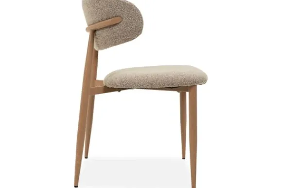 Hot Eetkamerstoel Boucle Beige Natural Kaito Eetkamerstoelen