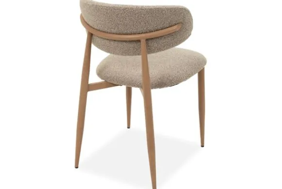 Hot Eetkamerstoel Boucle Beige Natural Kaito Eetkamerstoelen