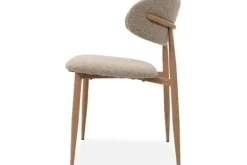 Hot Eetkamerstoel Boucle Beige Natural Kaito Eetkamerstoelen