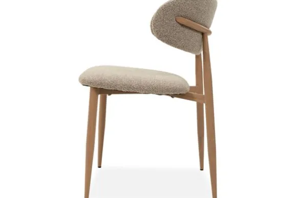 Hot Eetkamerstoel Boucle Beige Natural Kaito Eetkamerstoelen