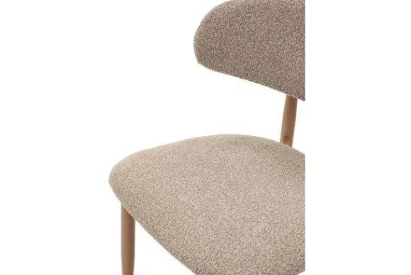 Hot Eetkamerstoel Boucle Beige Natural Kaito Eetkamerstoelen