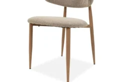 Hot Eetkamerstoel Boucle Beige Natural Kaito Eetkamerstoelen