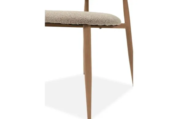 Hot Eetkamerstoel Boucle Beige Natural Kaito Eetkamerstoelen