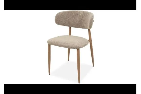 Hot Eetkamerstoel Boucle Beige Natural Kaito Eetkamerstoelen