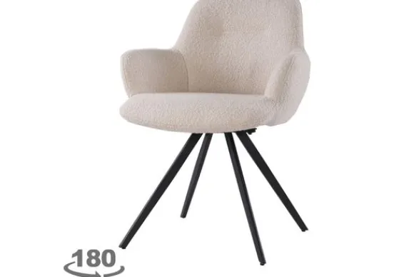 Online Eetkamerstoel Boucle Beige Doreen Eetkamerstoelen