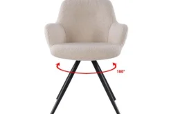 Online Eetkamerstoel Boucle Beige Doreen Eetkamerstoelen