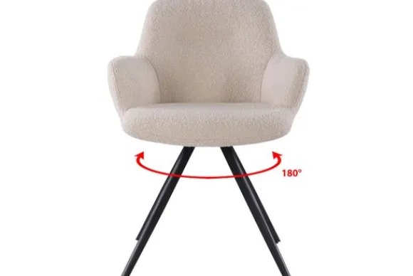 Online Eetkamerstoel Boucle Beige Doreen Eetkamerstoelen