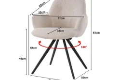 Online Eetkamerstoel Boucle Beige Doreen Eetkamerstoelen
