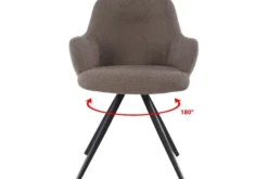 Outlet Eetkamerstoel Boucle Brown Doreen Eetkamerstoelen
