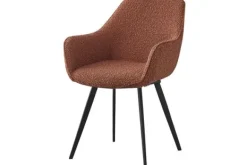 Discount Eetkamerstoel Boucle Leaf Brown Luca Eetkamerstoelen
