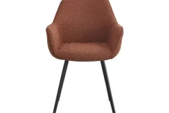 Discount Eetkamerstoel Boucle Leaf Brown Luca Eetkamerstoelen