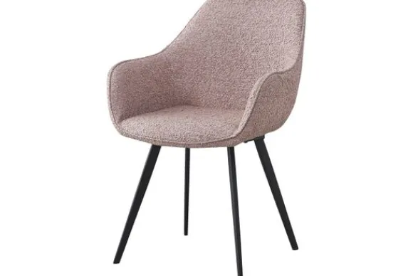 Eetkamerstoel Boucle Vintage Pink Luca Eetkamerstoelen