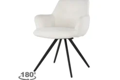 New Eetkamerstoel Boucle White Doreen Eetkamerstoelen
