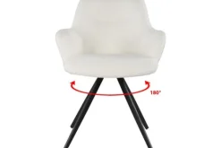 New Eetkamerstoel Boucle White Doreen Eetkamerstoelen