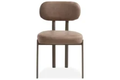 Online Eetkamerstoel Bull Liver - Anodic Brown Ravon Eetkamerstoelen