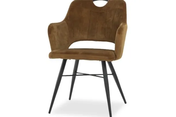 Best Eetkamerstoel cognac Tirza Eetkamerstoelen