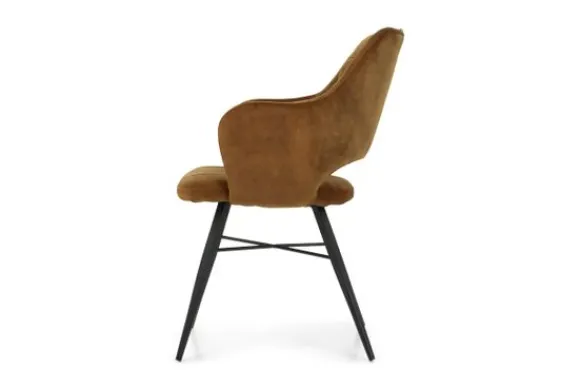 Best Eetkamerstoel cognac Tirza Eetkamerstoelen