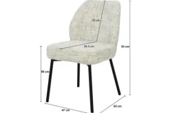 New Eetkamerstoel Cream Tess Eetkamerstoelen