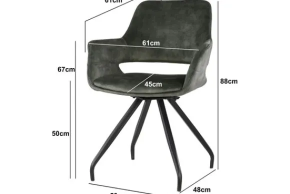 Outlet Eetkamerstoel Olive Velvet Capp Eetkamerstoelen