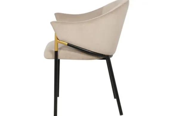 Outlet Eetkamerstoel S4578 Khaki Velvet Eetkamerstoelen