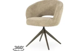 Hot Eetkamerstoel Taupe 96475 Alissa Eetkamerstoelen
