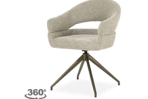 Discount Eetkamerstoel Taupe 96457 Hailey Eetkamerstoelen