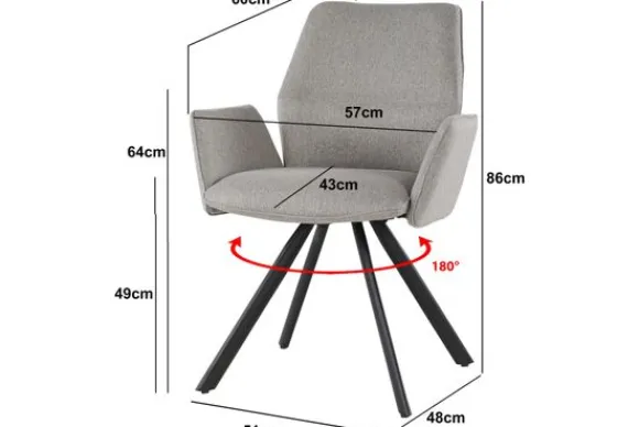 Hot Eetkamerstoel Taupe Diana Eetkamerstoelen