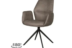 Eetkamerstoel Taupe Micro Suede DX-74.012 Mellow Eetkamerstoelen