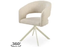 Sale Eetkamerstoel Tyler Cream - beige Ekoda Eetkamerstoelen