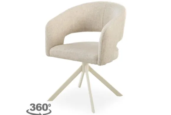 Sale Eetkamerstoel Tyler Cream - beige Ekoda Eetkamerstoelen
