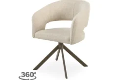Sale Eetkamerstoel Tyler Cream - bruin Ekoda Eetkamerstoelen