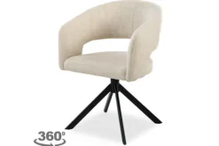 Eetkamerstoel Tyler Cream - zwart Ekoda Eetkamerstoelen
