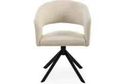 Eetkamerstoel Tyler Cream - zwart Ekoda Eetkamerstoelen