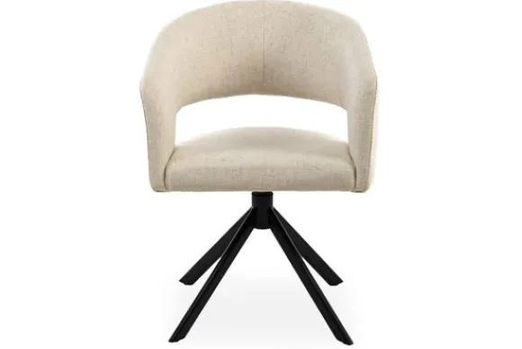 Eetkamerstoel Tyler Cream - zwart Ekoda Eetkamerstoelen