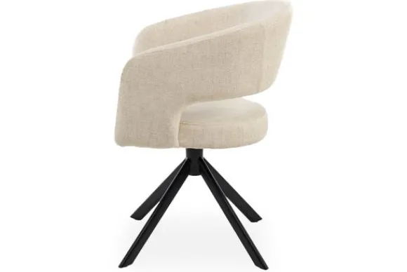 Eetkamerstoel Tyler Cream - zwart Ekoda Eetkamerstoelen
