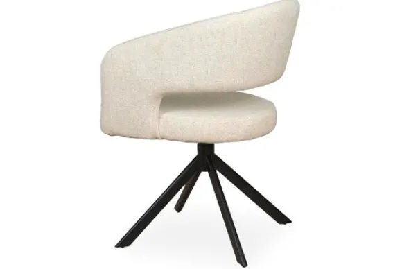Eetkamerstoel Tyler Cream - zwart Ekoda Eetkamerstoelen