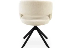 Eetkamerstoel Tyler Cream - zwart Ekoda Eetkamerstoelen