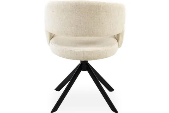 Eetkamerstoel Tyler Cream - zwart Ekoda Eetkamerstoelen