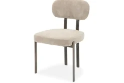 Clearance Eetkamerstoel Wave Beige - Anodic Brown Ravon Eetkamerstoelen