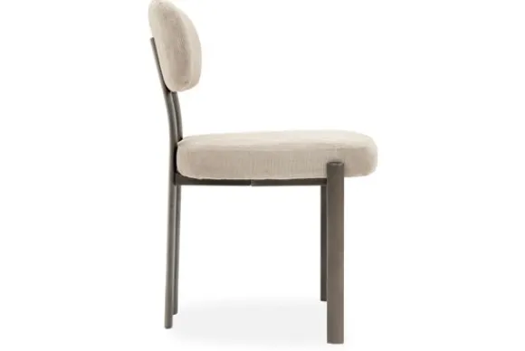Clearance Eetkamerstoel Wave Beige - Anodic Brown Ravon Eetkamerstoelen