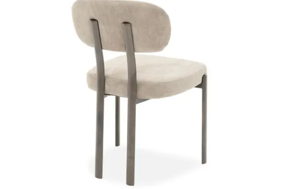 Clearance Eetkamerstoel Wave Beige - Anodic Brown Ravon Eetkamerstoelen