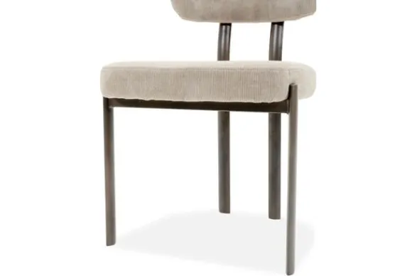 Clearance Eetkamerstoel Wave Beige - Anodic Brown Ravon Eetkamerstoelen